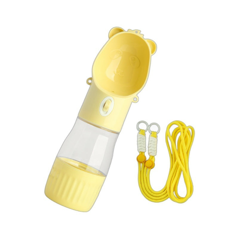2-in-1 Portable Dog Water Bottle with Food Container – Leak-Proof Travel Feeder for Small & Large Dogs, Cats – 380ml / 500ml