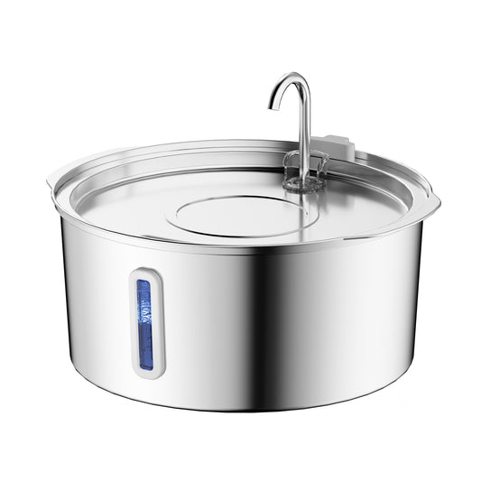 7L Floating Pet Water Bowl – Stainless Steel, Spill-Proof, Anti-Wet Mouth Design for Cats & Dogs