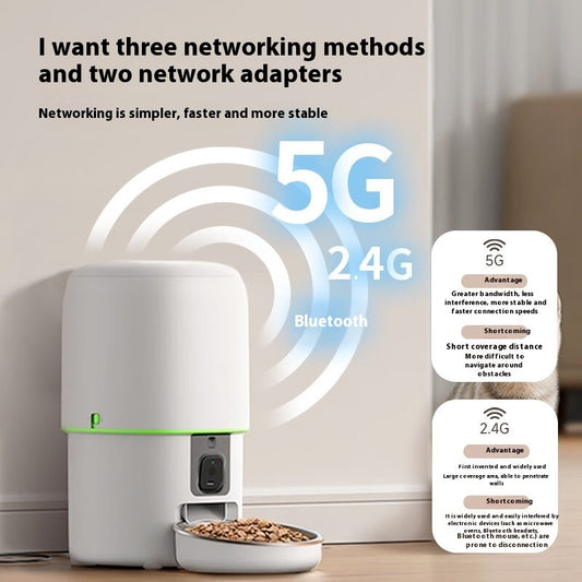 Automatic Pet Feeder with Camera – Smart Remote Feeding, App Control, Video Monitoring, 2L/4L for Cats & Dogs